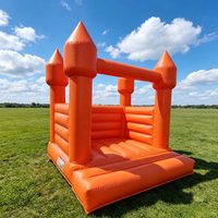 Château gonflable commercial pastel pour mariage et fête, château gonflable orange, mini château gonflable, château gonflable pour location événementielle