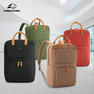 Kingsons Women's <b>Backpack</b> 15 Inches Solid Color <b>Large</b> <b>Capacity</b> Everyday Use Student <b>Backpack</b> - Product Image 1