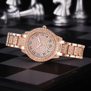 2PCSセットダイヤモンドウォッチレディナンバークォーツウォッチ女性用シャイニーアクセサリーブレスレットYuSa258 - Product Image 4