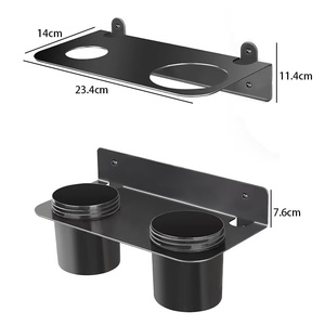 Support mural double pour entonnoirs, kit d'organisation pour entonnoirs de vidange de liquides avec support de rangement détachable pour gobelets à huile - Product Image 4