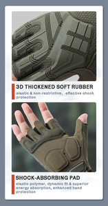 Прочные мягкие резиновые тактические перчатки из микрофибры - Product Image 6