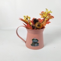 Poignée en métal galvanisé décor logo arrosoir plante pot intérieur arrangement floral stockage jardinière vase