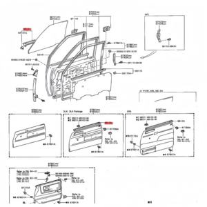 ซีลขอบประตูด้านนอกด้านใน สำหรับ Toyota 4Runner 84-89 Pickup LN65 <span class=keywords><strong>LN56</strong></span> - Product Image 6