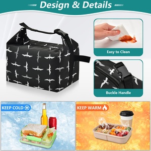 New Arrival Aloha Leakproof Cooler Bag Hawaiian Custom Design Iwa Birds Print Small Portable Insulated Lunch Bag with Buckle - Product Image 4
