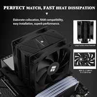 Thermalright Burst Assassin 120 EVO Dark CPU Cooling Fan Cooler Dual PWM Fans and Double Towers for AM4/AM5