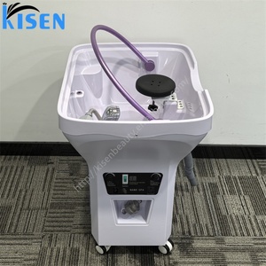 อ่างสระผมเคลื่อนที่แบบไร้ท่อ ยี่ห้อ KISEN ราคาโรงงาน พร้อมเตียงสระผมแบบญี่ปุ่น นวดศีรษะ บำบัดด้วยน้ำ และไฟ LED - Product Image 3