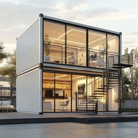 Maison mobile préfabriquée écologique et détachable, mini-maison empilable en conteneur plat, structure en acier, respirante, pour école