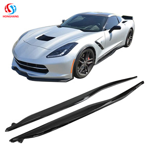 Faldones Laterales de Fibra de Carbono ABS para Chevrolet <span class=keywords><strong>Corvette</strong></span> <span class=keywords><strong>C7</strong></span> 2014-2019 Estilo Z06 Grand Sport, Extensión de Panel de Balancín - Product Image 1