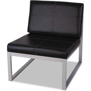 Silla cubo sin brazos Alera ALE serie Ispara, 26-3/8 x 31-1/8 x 30, material metálico negro/plateado - Product Image 2