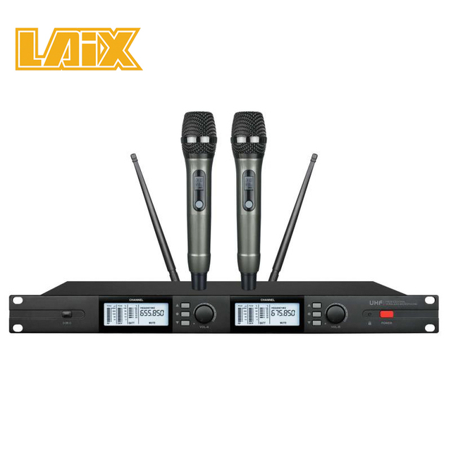 Chinese Wireless Microphone System 2 Handheld Mic Wireless Microphone