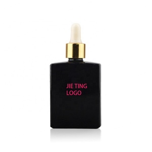 Wholesale Luxury 50ml Glass Perfume Rectangle <b>Bottle</b> with Gold Black Spray <b>Mist</b> Caps - Product Image 2