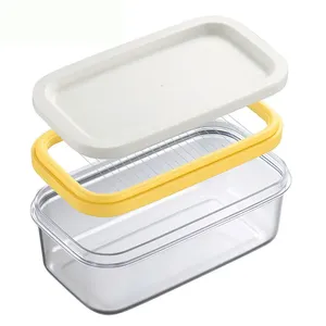 Contenedor Refrigerado para Mantequilla, Caja de Plástico con Cortador y Cuchillo para Mantequilla, con Tapa para un Corte y Almacenamiento Fáciles - Product Image 1