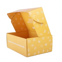 Boîte d'emballage personnalisée en carton plié, colorée, jaune, durable, pour les vêtements de marque