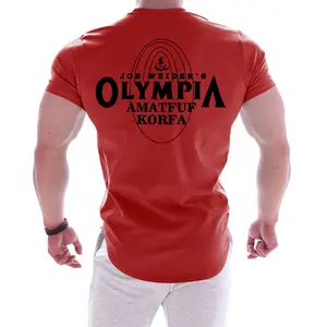 Drop Shopping T shirt desain kustom Logo Anda sendiri T-shirt olahraga lari cepat T shirt poliester sejuk pria Fitness Gym T-shirt