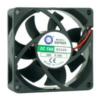 MEIXING-Ventilateur Axial en Plastique GX7025, 12V/24V, 70x70x25mm, pour Refroidissement Haute Vitesse