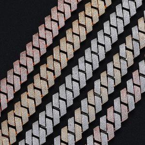 LUOYUNE Colar Masculino HipHop de Corrente Cubana Serrilhada em Latão Banhado a Ouro 18K com Fecho de Caixa Cravejado de Zircônias, para Revenda em Atacado a Proprietários de Boutiques - Product Image 2