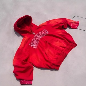 OEM Custom Men's High Quality 100% Cotton Zip Hooded Street <b>Hip</b> Hop Style 3D Spider Print Casual Oversized Eco-Friendly Hoodie - Product Image 4