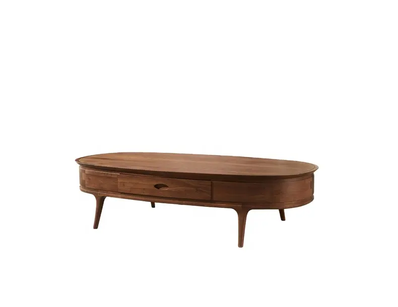 خزانة جانبية من خشب الصنوبر معاد تدويرها بتصميم كلاسيكي لمنتصف القرن مع طاولة قهوة من نوع الدرج وطاولة معيشة