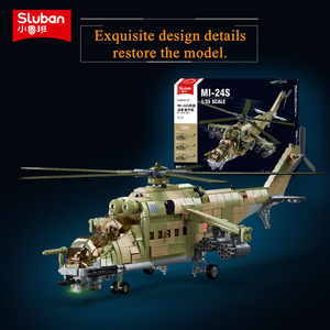 <span class=keywords><strong>Sluban</strong></span> B1137 : Ensemble de construction d'hélicoptère de transport armé 3 en 1, 893 pièces, briques compatibles avec les principales marques - Product Image 5