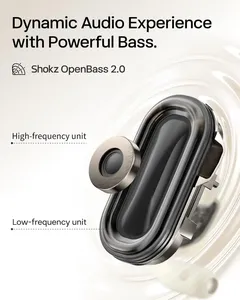 SHOKZ <span class=keywords><strong>OpenFit</strong></span> 2 vrai sans fil pour écouteurs Bluetooth casque à oreille ouverte LED batterie Microphone confortable conception de crochet d'oreille - Product Image 4