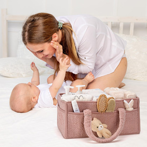 Tragbarer Flanell-Windel-Organizer für den Sommer, Aufbewahrung für Windeln und Feuchttücher, Mehrzweck-Praktischer Baby-Feuchttuchkorb - Product Image 2