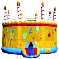 Château gonflable commercial pour fête, cadeau d'anniversaire, gâteau gonflable, château gonflable avec bougie