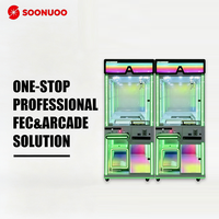 SOONUOO Machine de pêche de poupées automatique Mega Mini Fl Size avec grue à griffes, prise EU/US/UK/AU, paiement par billets/monnaie