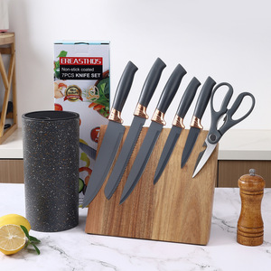 Ensemble de <span class=keywords><strong>couteaux</strong></span> de <span class=keywords><strong>cuisine</strong></span> MANJIA avec bloc de <span class=keywords><strong>rangement</strong></span>, ciseaux et support de <span class=keywords><strong>rangement</strong></span>, <span class=keywords><strong>couteaux</strong></span> de chef ultra-affûtés, ensemble universel de <span class=keywords><strong>couteaux</strong></span> de <span class=keywords><strong>cuisine</strong></span> - Product Image 1