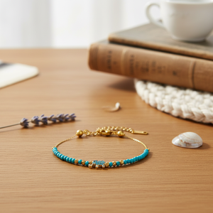 Bracelet en cristal de mode avec œil maléfique, accessoires élégants en cristal - Product Image 3