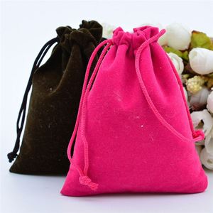 ถุงกำมะหยี่สีม่วงขนาดใหญ่สำหรับใส่เครื่องประดับ ถุงของชำร่วยใส่สร้อยข้อมือ ถุงบรรจุภัณฑ์เครื่องประดับแบบมีเชือกผูก - Product Image 3