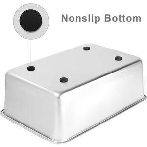 Caja de arena para gatos de acero inoxidable integrada, lista para usar, antisalpicaduras y antirrayaduras, con contenedor interior de plástico, tipo inodoro abierto - Product Image 3