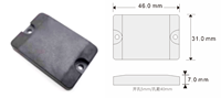 YIAN P4631 Mini Étiquette RFID UHF 13,56 MHz ABS/PPS Anti-Métal Installation par Vis Communication NFC ISO 18000-2 46x31mm 0,1-2m