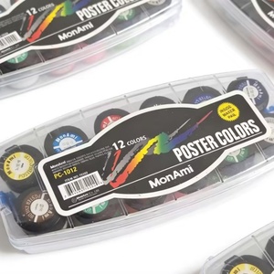 Peinture pour enfants non toxique en gros, séchage rapide, 12 couleurs, ensemble de peinture pour affiches pour enfants et étudiants, DIY - Product Image 2