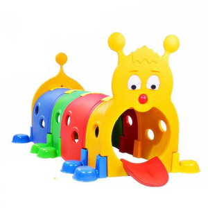 Tunnel de chenille en plastique pour enfants de maternelle et d'école maternelle, jouets pour bébés, tunnel de chenille extensible pour enfants, violet - Product Image 2