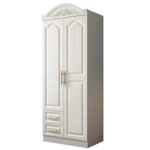 European Style <b>Wardrobe</b> Six Door White Wood With Drawers <b>Large</b> Capacity Bedroom Storage Cabinet - Product Image 5