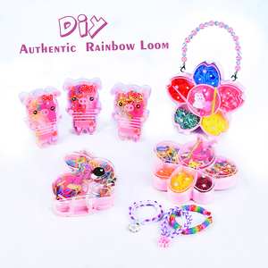 Caja de dibujos animados colorido lindo bebé banda elástica banda de goma conjunto de lazo de pelo banda de goma desechable cuerda de pelo de bebé - Product Image 3