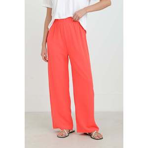 Puane Women's High Waist Wide Leg <b>Light</b> Red Pants - Comfortable Fashion <b>Trousers</b> with Modern Silhouette and Relaxed Fit - Product Image 2
