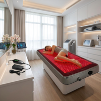Cama de Terapia de Luz Roja de Lujo para Spa en Casa, Cama de Bienestar Infrarroja de Cuerpo Completo con 1200 LED, Cápsula de Energía Fotónica Inflable Portátil