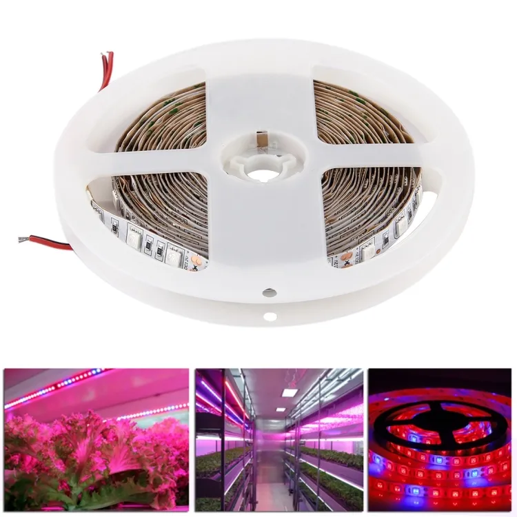 บอร์ดเปลือยอีพ็อกซี่กันน้ำ Hydroponic,5M SMD 5050 300 LEDs 3:1 4:1 5:1สีแดง + สีฟ้าไฟ LED เติบโตเชือก