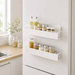 <span class=keywords><strong>Étagère</strong></span> de rangement de cuisine à forte force magnétique, support magnétique noir et blanc pour <span class=keywords><strong>réfrigérateur</strong></span>, organisateur de rangement magnétique, <span class=keywords><strong>étagère</strong></span>s à épices mobiles pour <span class=keywords><strong>réfrigérateur</strong></span> - Product Image 1