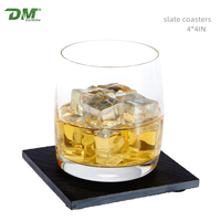 Ensemble de sous-verres modernes en ardoise écologiques avec logo personnalisé, faible MOQ, vente en gros pour restaurants, maisons, mariages, tapis de table chauffants
