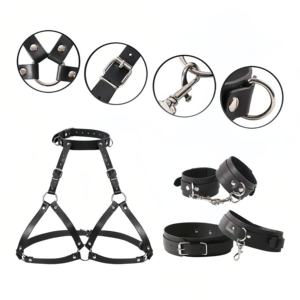 女性用下着ベルトハーネスBdsmセックスエロチックキンキーランジェリーガーターゴスアクセサリー浮気ブラガーターベルトボンデージキットレザー - Product Image 6