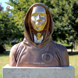 Statue de buste en bronze personnalisée du fondateur anonyme - Product Image 2