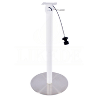 Base de table pliante télescopique pneumatique ronde en acier inoxydable pour bar, réception, travail ou table debout