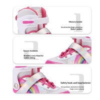 Patins à roulettes pour enfants les plus vendus, ensemble complet pour débutants, roues doubles lumineuses, roulements ABEC-7, largeur 12 cm, utilisation en extérieur