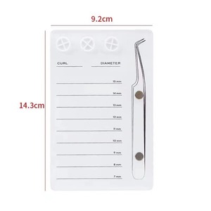 Acrylic Eyelash <b>Extension</b> Tile Portable Magnetic Tweezers Board <b>Lash</b> Grafting Plate Private Label - Product Image 4