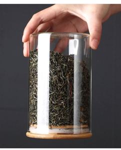 Wholesale Factory Price Round Clear Borosilicate Glass Airtight Food Kitchen <b>Storage</b> Container With Bamboo Wood Lid Big Volume - Product Image 3