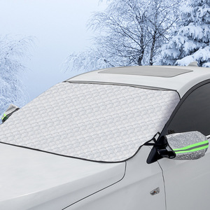 Cubierta para parabrisas de coche, cubierta para nieve, rejilla gruesa de PVC, impermeable, con cierre a presión, protección invernal para el cristal delantero - Product Image 2