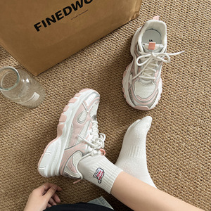 Nouvelles chaussures de sport légères pour femmes, style basket-ball, couleur <span class=keywords><strong>gris</strong></span> argenté, pour augmenter la taille - Product Image 5