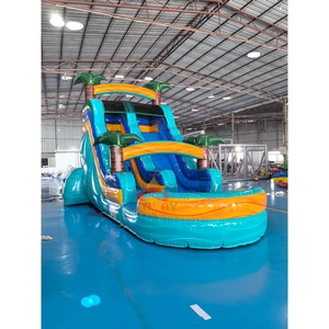 สไลเดอร์น้ำเป่าลมรูปต้นมะพร้าวสำหรับเด็ก ของขวัญฤดูร้อน เหมาะสำหรับงานปาร์ตี้ ติดตั้งง่าย - Product Image 4